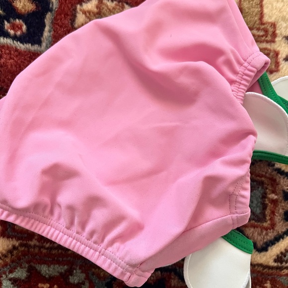 Hanna Andersson baby flower floral swimsuit one piece pink 60 3-6m like new - Picture 5 of 7